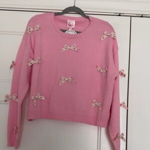 ME Makeover Essentials Pink Bow Sweater